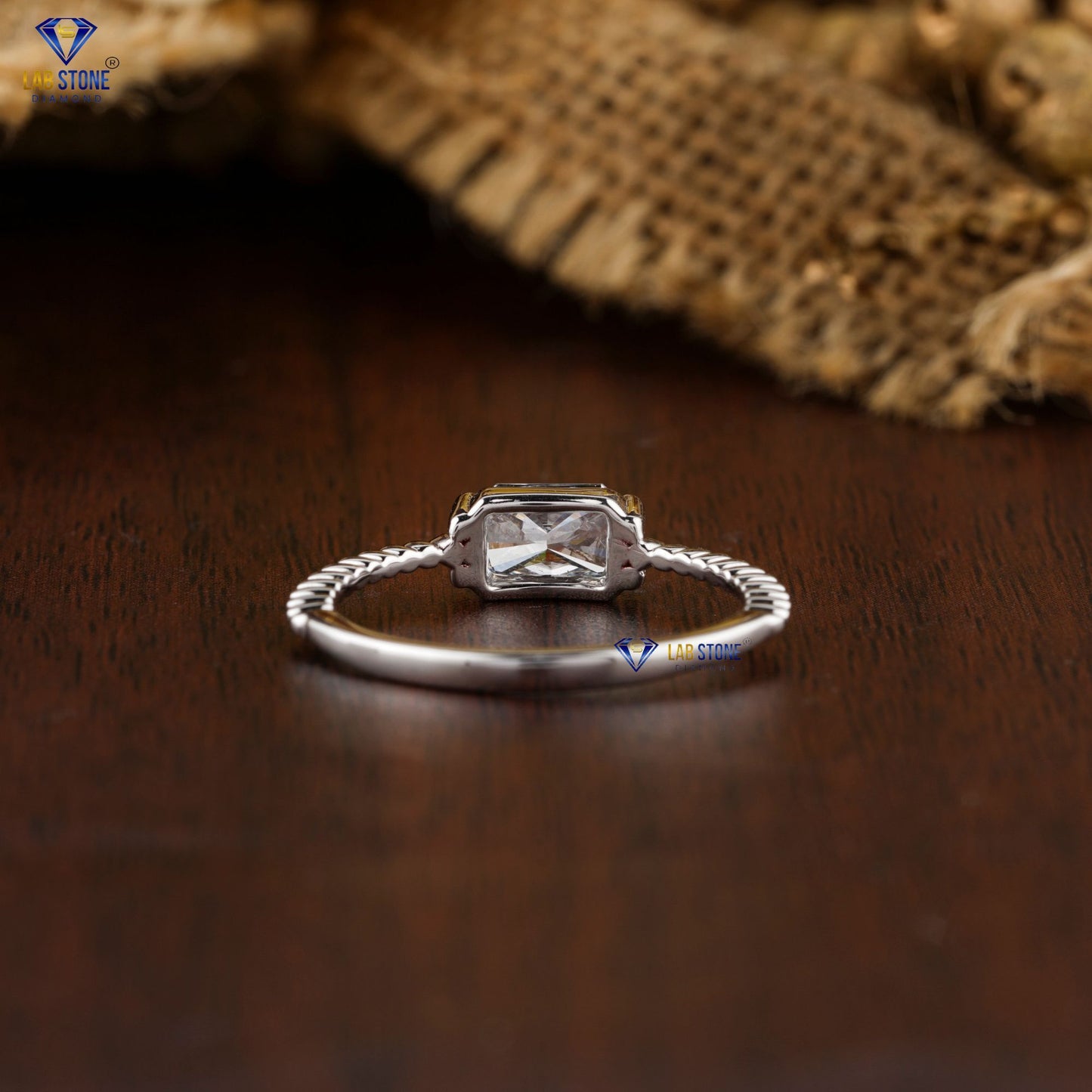 0.93 TDW Radiant Cut Women’s Solitaire Diamond Ring