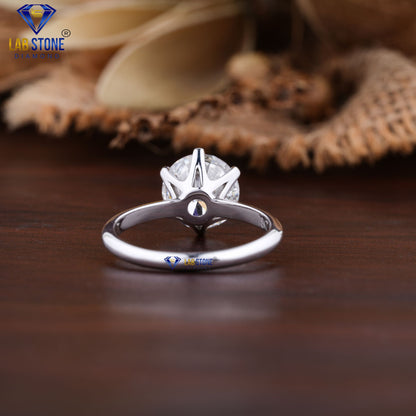 2.69 TDW Round Brilliant Cut Diamond Solitaire Ring