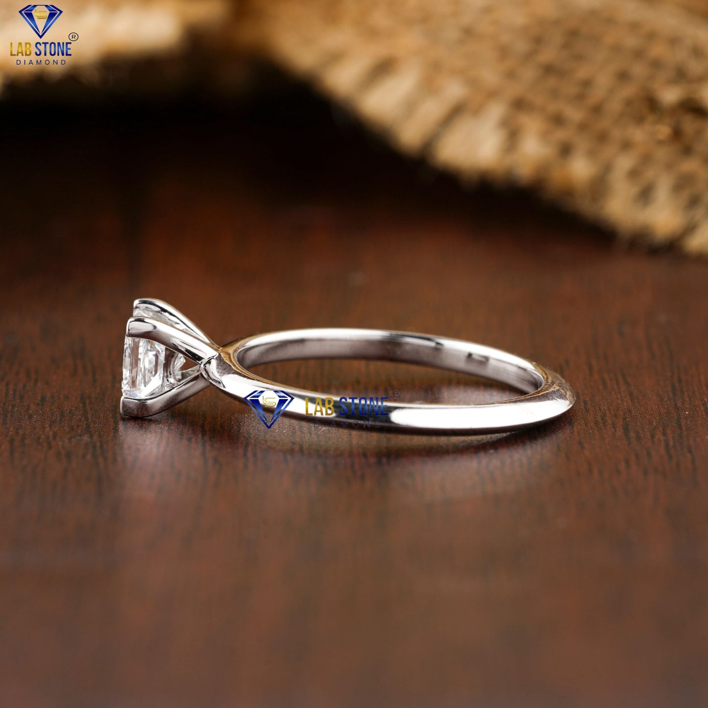 0.75 TDW Princess Cut Women’s Diamond Solitaire Ring