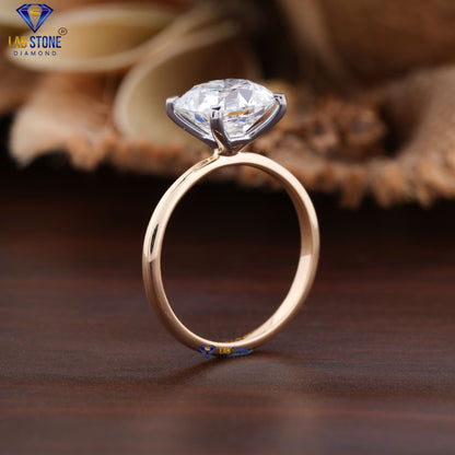 3.05 TDW Cushion Cut Diamond Solitaire Ring