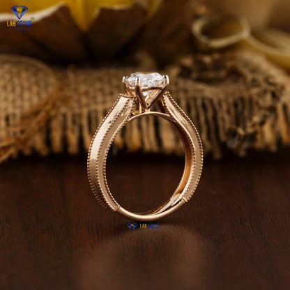 1.22 TDW Heart Cut Solitaire Diamond Ring