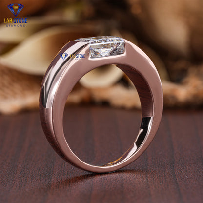 1.17 TDW Princess Cut Men’s Diamond Solitaire Ring