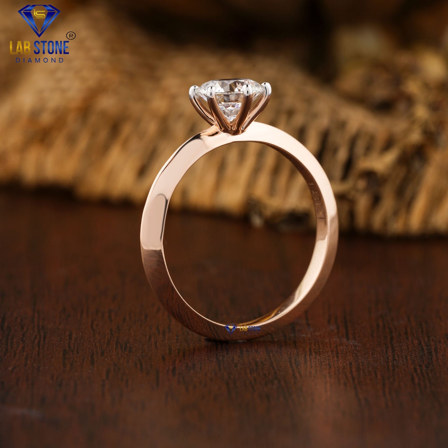 0.50 TDW Round Cut Diamond Women's Solitaire Ring