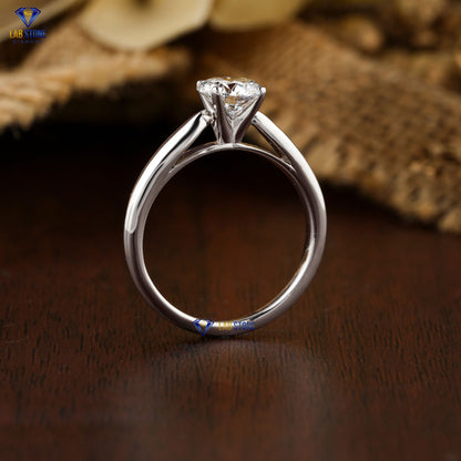 1.18 TDW Round Cut Women’s Solitaire Diamond Ring