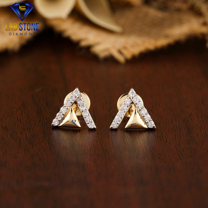 0.266 TDW Round Cut Diamond Stud Earrings