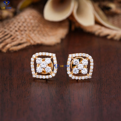 0.99 TDW Round Cut Diamond Stud Earring
