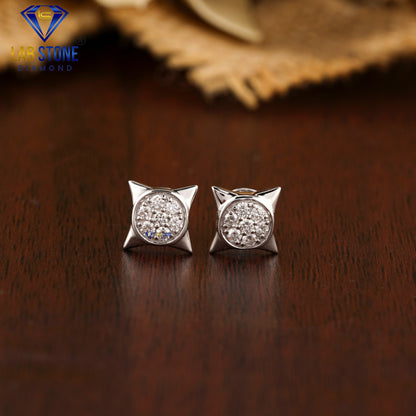 0.196 TDW Round Cut Diamond Stud Earring
