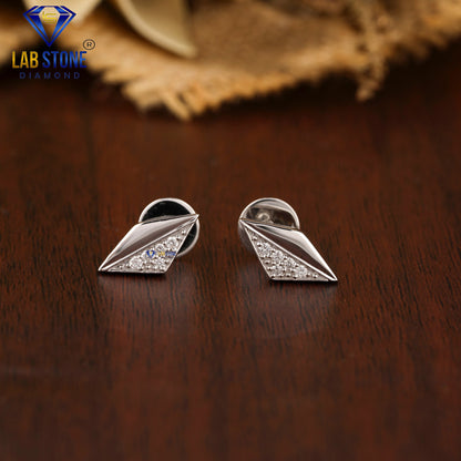 0.104 TDW Round Cut Diamond Stud Earrings