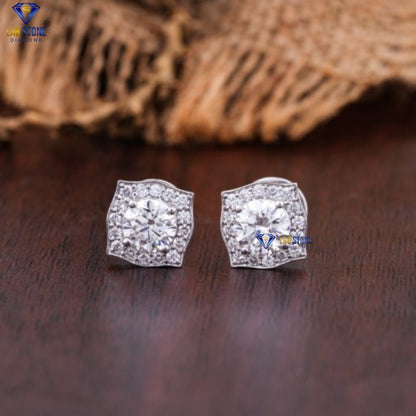 1.50 TDW Round Cut Diamond Stud Earring