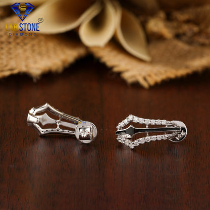 0.432 TDW Round Cut Diamond Hoop Earring