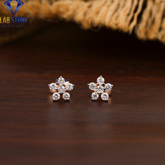 0.18 TDW Round Cut Diamond Stud Earrings