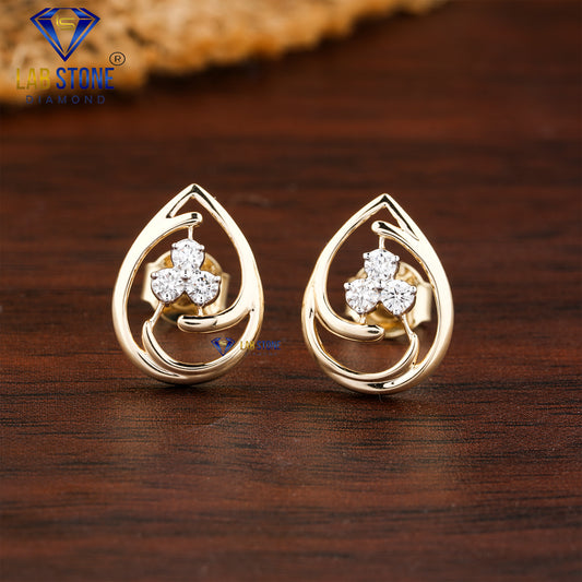 0.21 TDW Round Cut Diamond Stud Earring