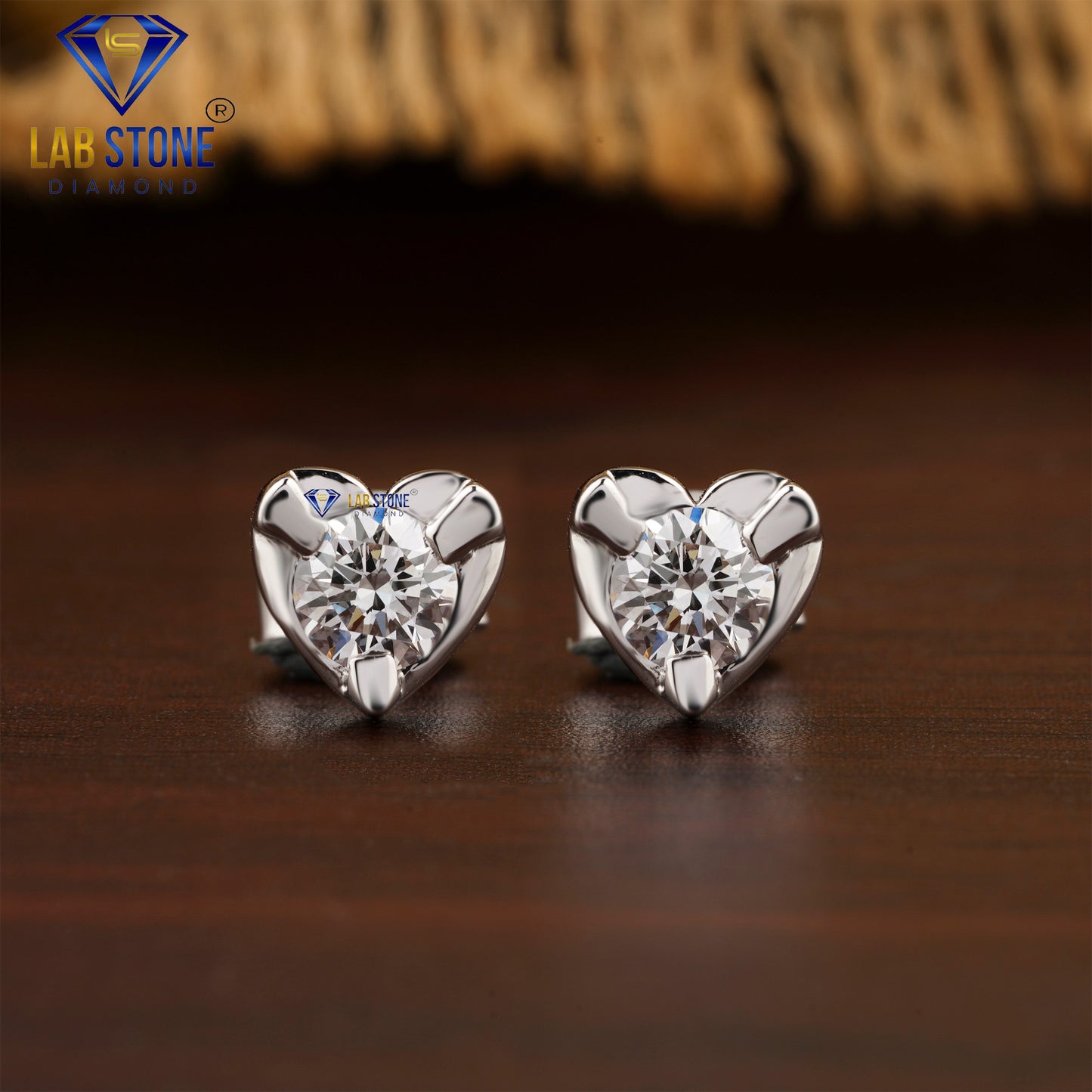 0.68 TDW Round Cut Diamond Solitaire Stud Earring