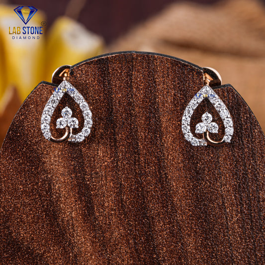 0.43 TDW Round Cut Diamond Stud Earring