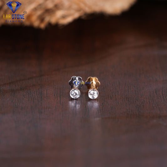 0.06 TDW Round Cut Diamond Piercing