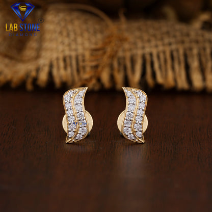 0.31 TDW Round Cut Diamond Stud Earring