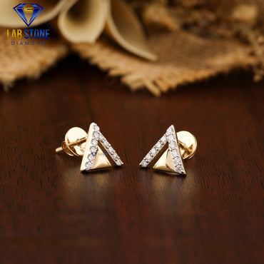 0.266 TDW Round Cut Diamond Stud Earrings