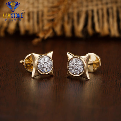 0.196 TDW Round Cut Diamond Stud Earring