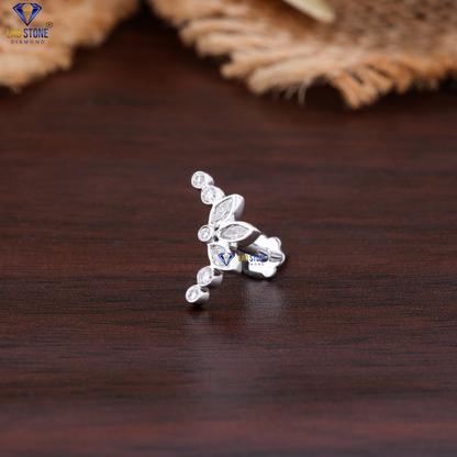 0.19 TDW Round & Marquise Cut Diamond Stud Earring