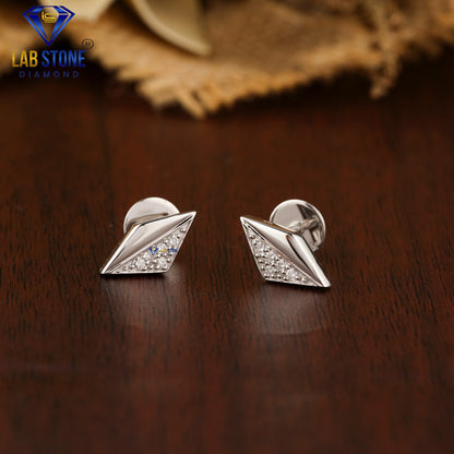 0.104 TDW Round Cut Diamond Stud Earrings