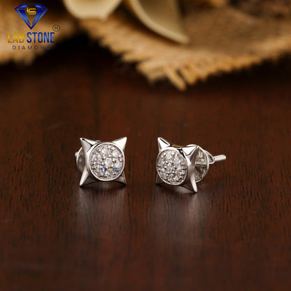 0.196 TDW Round Cut Diamond Stud Earring