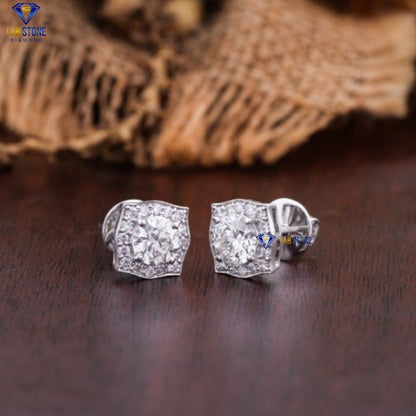 1.50 TDW Round Cut Diamond Stud Earring