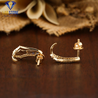 0.432 TDW Round Cut Diamond Hoop Earring