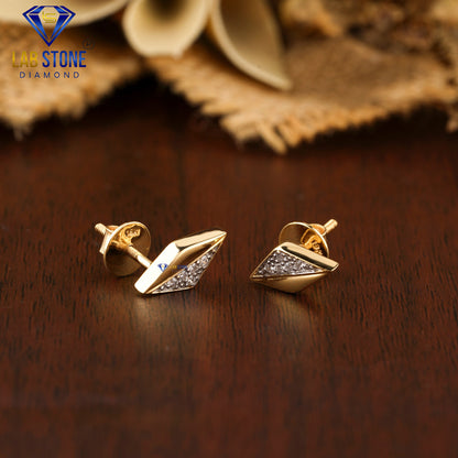 0.104 TDW Round Cut Diamond Stud Earrings