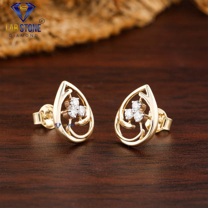 0.21 TDW Round Cut Diamond Stud Earring