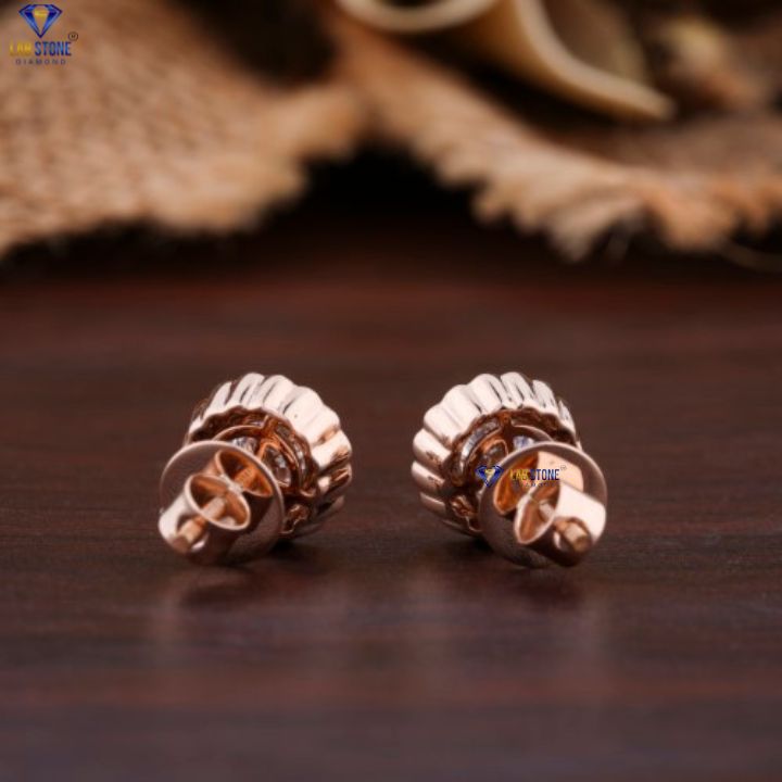 1.71 TDW Round Cut Diamond Stud Earring