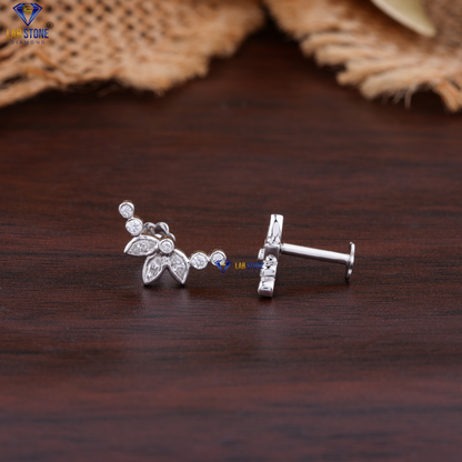 0.19 TDW Round & Marquise Cut Diamond Stud Earring