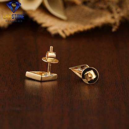 0.104 TDW Round Cut Diamond Stud Earrings