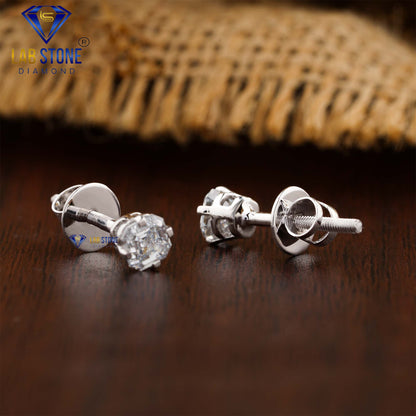 0.75 TDW Asscher Cut Diamond Stud Earrings