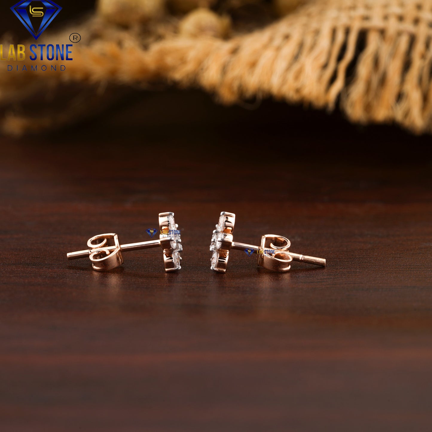 0.18 TDW Round Cut Diamond Stud Earrings