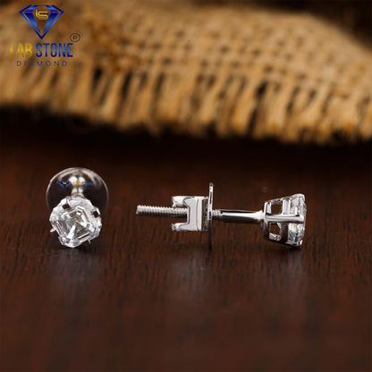 0.75 TDW Asscher Cut Diamond Stud Earrings