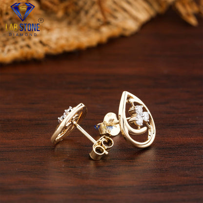 0.21 TDW Round Cut Diamond Stud Earring