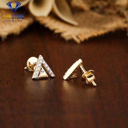 0.266 TDW Round Cut Diamond Stud Earrings