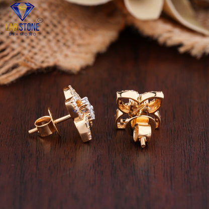 0.68 TDW Round Cut Diamond Stud Earring