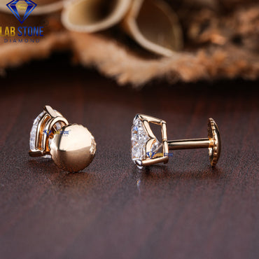 2.50 TDW Heart Cut Diamond Solitaire Stud