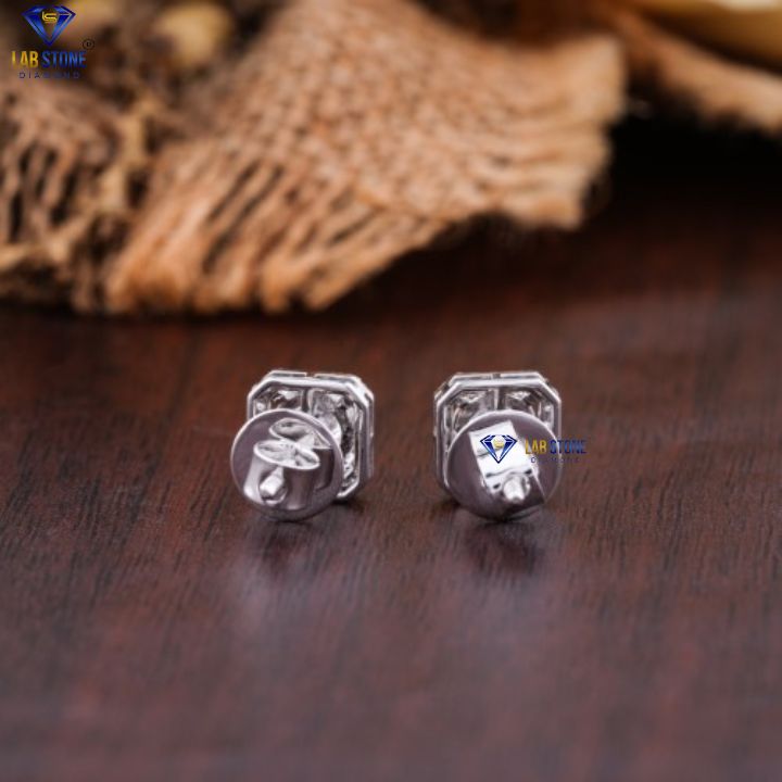 1.28 TDW Round Cut Diamond Stud Earring