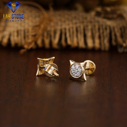 0.196 TDW Round Cut Diamond Stud Earring