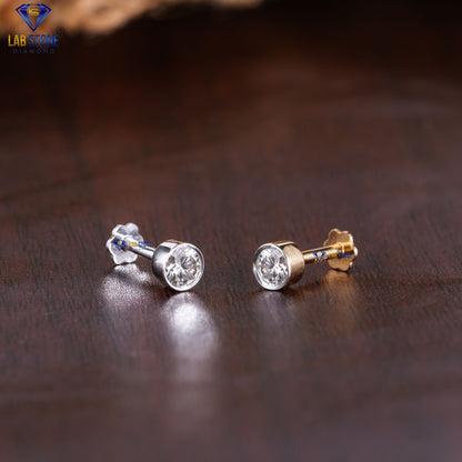 0.77 TDW Round Cut Diamond Stud