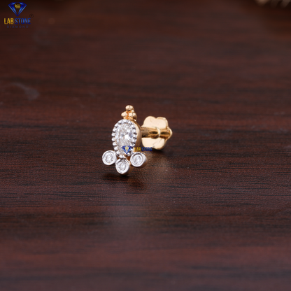 0.14 TDW Pear & Round Cut Diamond Piercing