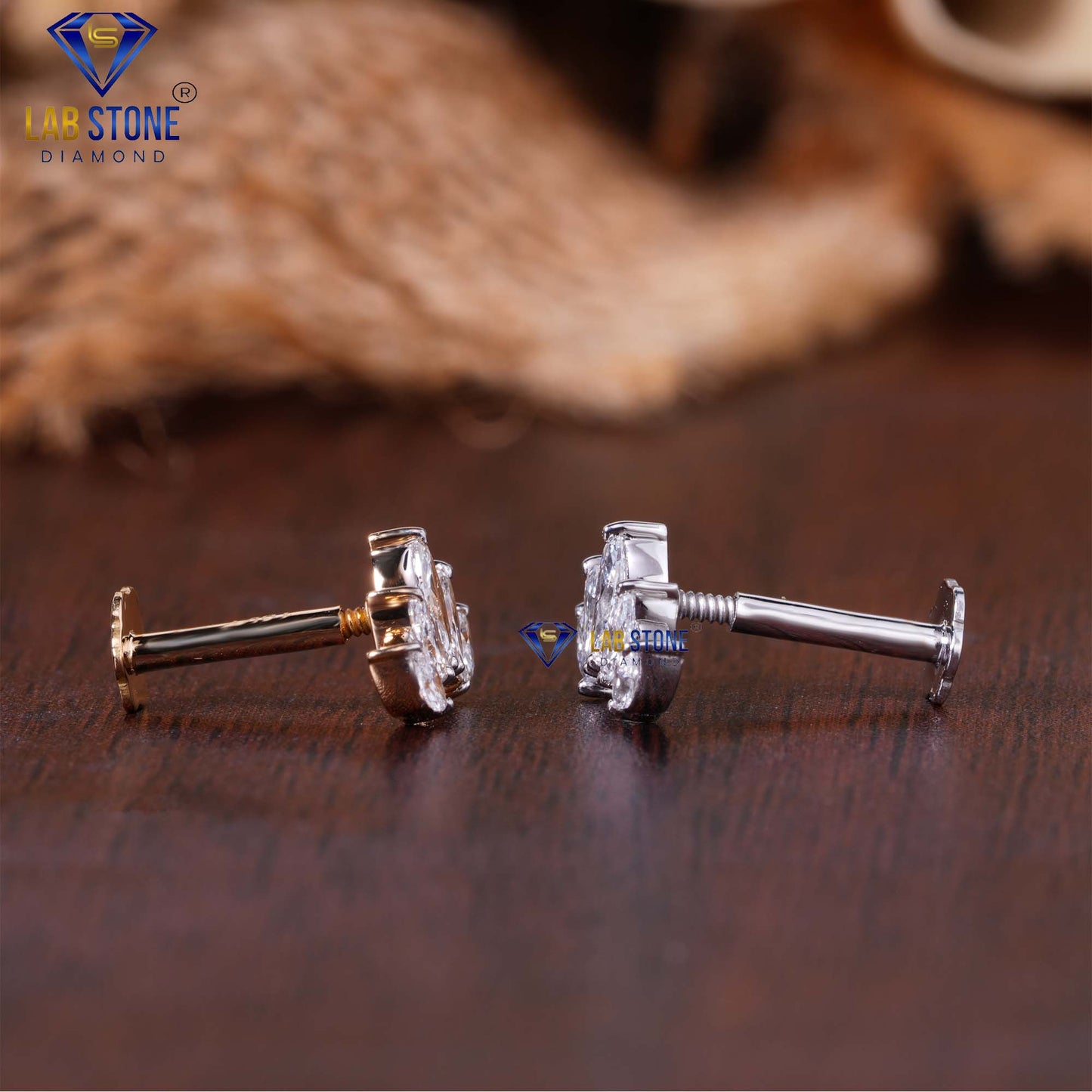 0.33 TDW Marquise Cut Diamond Piercing