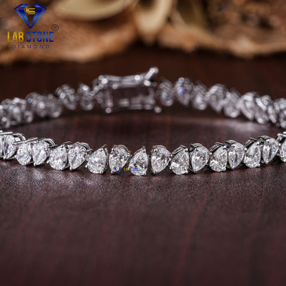 10.00 TDW Pear Cut Diamond Tennis Bracelet