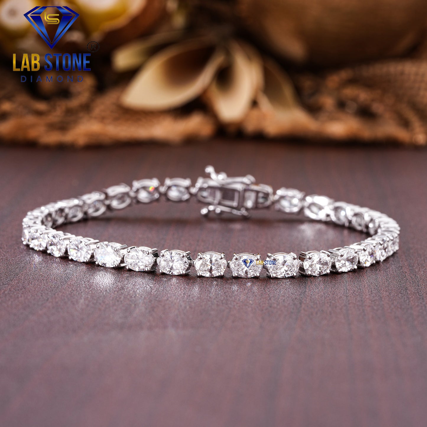 7.26 TDW Oval Cut Diamond Tennis Bracelet