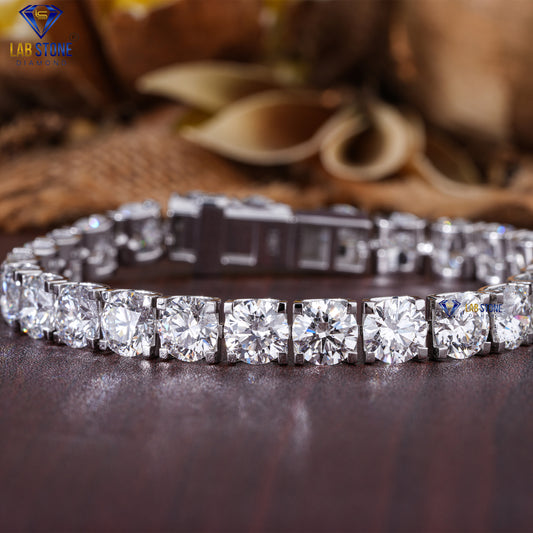 26.80 TDW Round Cut Diamond Tennis Bracelet