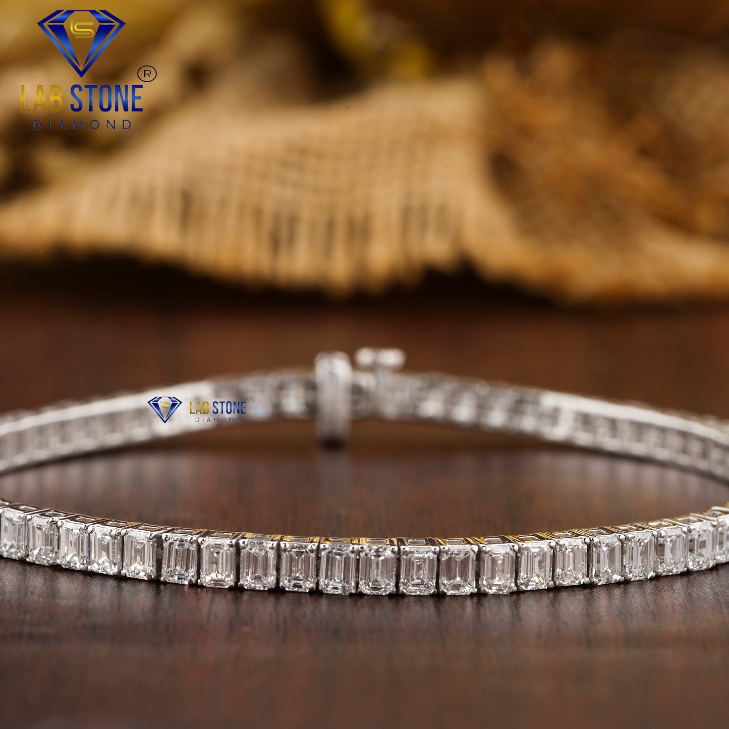 7.59 TDW Emerald Cut Diamond Tennis Bracelet