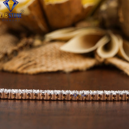 6.60 TDW Cushion Cut Diamond Tennis Bracelet