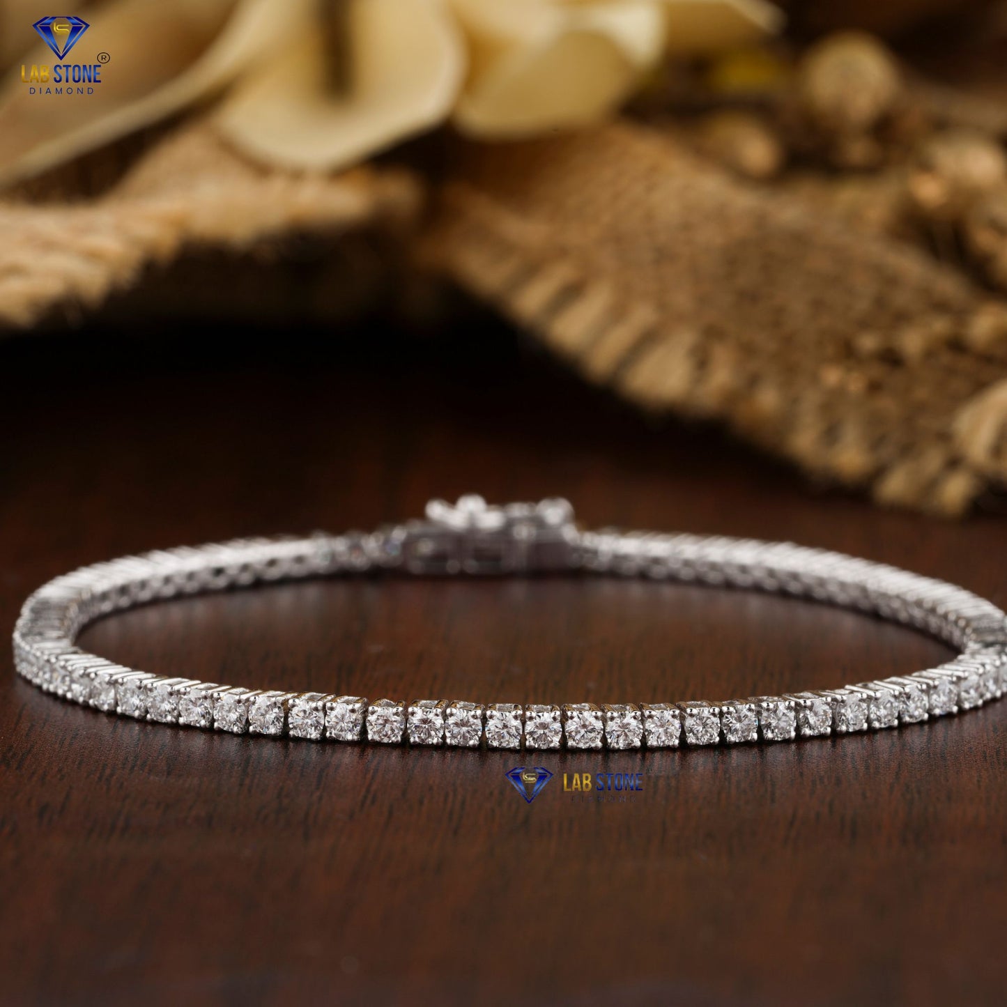 4.60 TDW Round Cut Diamond Tennis Bracelet